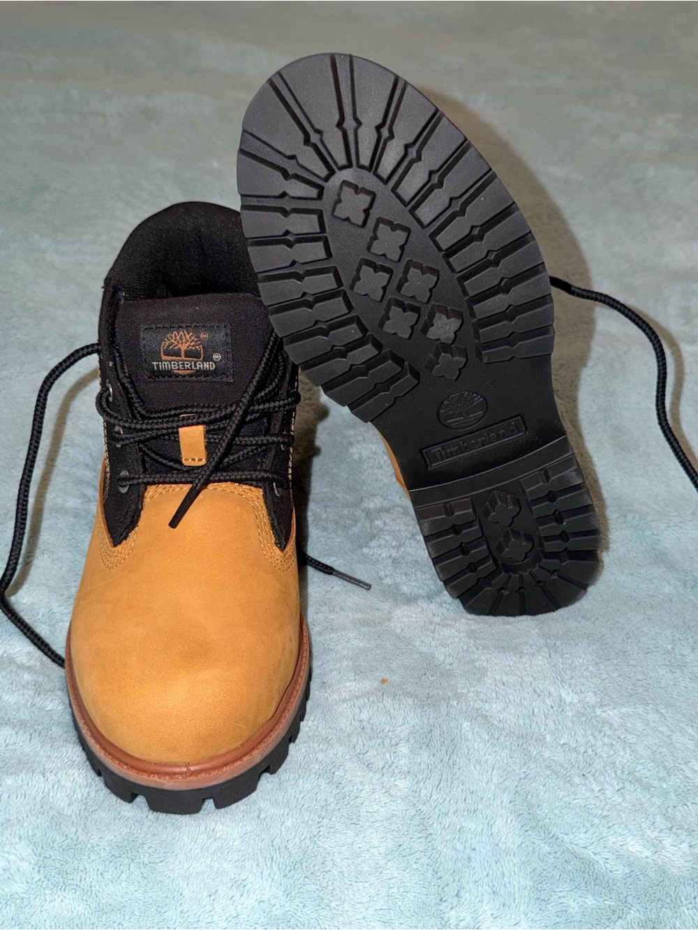 Timberland Men's Wheat and Black Leather Lace-Up Work Boots